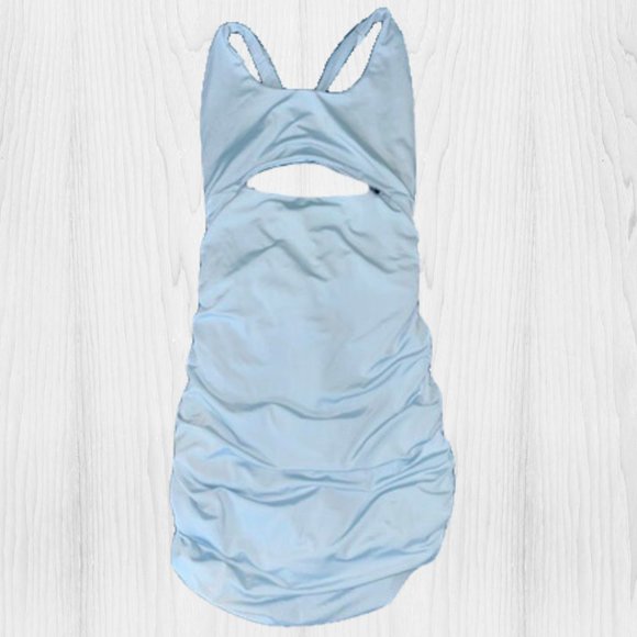 Feeke Light Blue Mini Dress - Size Large - Picture 4 of 5